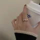 Casual Streetwear Olas Anillos abiertos de cobre