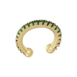 Clips de oreja de circón chapados en oro y cobre con forma de C, estilo simple, 1 par