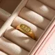 Anillo digital ovalado de acero inoxidable de 18 quilates galvanizado a la moda