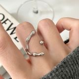 Anillos de concha con incrustaciones de cobre de color sólido de estilo simple