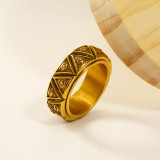 Anillos de revestimiento de acero de titanio con ojo triangular retro, 1 pieza
