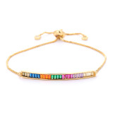 Pulsera de arcoíris de siete colores con personalidad de moda