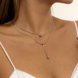 Collares en capas de cobre de color sólido de estilo simple