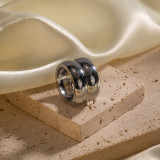 Anillos de anillo de banda ancha de acero inoxidable circular estilo INS