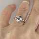 Anillo abierto chapado en cobre Lady Sun Moon de 1 pieza