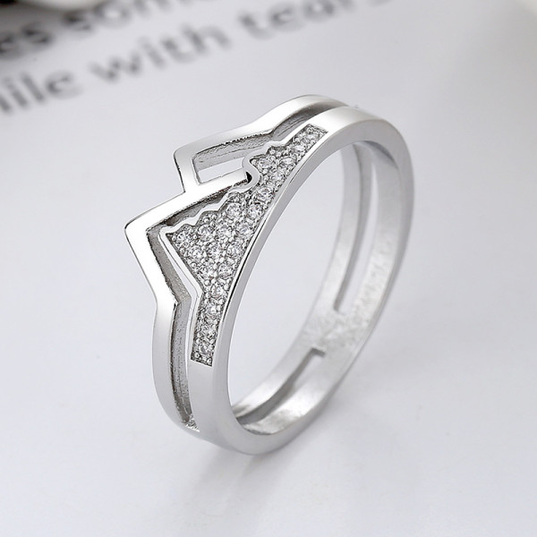 Elegantes anillos de circonio con incrustaciones de cobre de Lady Mountain