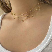Collar de mariposa Chapado en cobre Collar de oro real de 18 quilates Joyería de cadena de clavícula