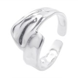 Anillos abiertos de pulido de acero de titanio geométricos de Streetwear