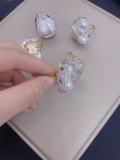 Anillos de perlas con incrustaciones de cobre irregulares retro
