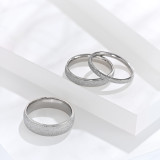 Anillos de acero titanio redondos de estilo simple que pulen anillos de acero inoxidable