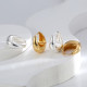 Pendientes de aro chapados en cobre con gotas de agua de estilo simple, 1 par