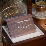 1 par de pendientes colgantes chapados en oro de 14K con incrustaciones de borlas de estilo Simple de estilo de hadas, perlas artificiales de cobre y circonita
