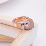 Joyería en forma de corazón del anillo de la moda del diamante del acero inoxidable joyería de la venta al por mayor