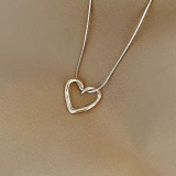Collar plateado plata del cobre de la forma del corazón del estilo simple a granel