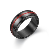 Anillo giratorio de acero de titanio Anillo antiansiedad de descompresión giratorio masculino