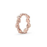 1 pieza de anillos de circón chapados en cobre con forma de corazón a la moda