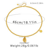 Collar con colgante chapado en oro de cadena irregular de cobre con forma de corazón geométrico de estilo clásico