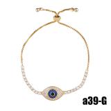 Nueva pulsera de mujer con incrustaciones de cobre y circón Palm Devil S Eye NHAS148106