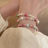 Pulseras con cuentas de cobre redondas de estilo simple