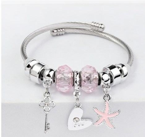 Brazalete chapado en acero inoxidable Sweet Star