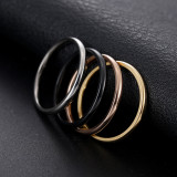 Joyería de moda, anillo de cola de dedo de acero inoxidable de 2mm de ancho, venta al por mayor