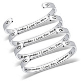 Brazalete De Acero Inoxidable Con Letra En Forma De Moda 1 Pieza