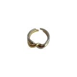 Casual Streetwear Olas Anillos abiertos de cobre