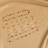 Collar de cobre con cuentas de mariposa, ojo del diablo, moda, 1 pieza