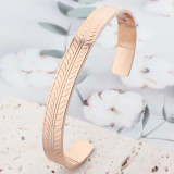 Brazalete de acero y titanio Fashion Leaf de 1 pieza