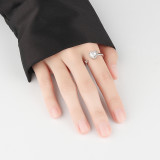 Anillo de circonio giratorio de moda anillo de cobre para aliviar la presión de la ansiedad femenina