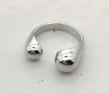 Anillo Abierto Con Chapado De Latón Geométrico De Moda
