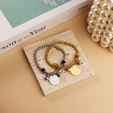 Pulseras De Acero De Titanio Con Letras De Estilo Simple Al Por Mayor