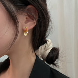 Pendientes de aro de estrella de cinco puntas, nueva orejera de moda para mujer, temperamento coreano corto, Clip para la oreja, pendientes que combinan con todo
