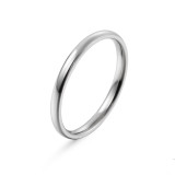 Joyería de moda, anillo de cola de dedo de acero inoxidable de 2mm de ancho, venta al por mayor