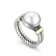 Nuevos accesorios Fuentes de Amazon Europa y América Anillo de perlas de acero de titanio disponible para hombres y mujeres con textura retro creativa