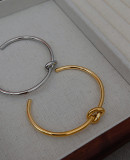 Brazalete De Nudo Chapado En Acero De Titanio De Color Sólido De Moda