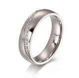 Pulsera de compromiso de acero y titanio para parejas, diseño de estilo coreano, diamantes de imitación simples, anillos frescos para parejas, una pieza, envío directo