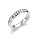 Anillos de diamante artificiales de acero Titanium redondos del estilo moderno a granel
