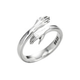 Anillo Abierto Chapado En Cobre De Palma De Moda