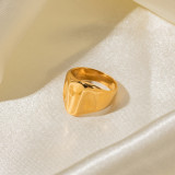 Anillos irregulares del anillo de la banda ancha chapados en oro del acero inoxidable 18K del estilo de IG a granel