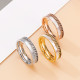 Anillos geométricos de acero inoxidable con incrustaciones de anillos de acero inoxidable