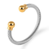 Brazalete De Acero Inoxidable De Color Sólido De Moda 1 Pieza