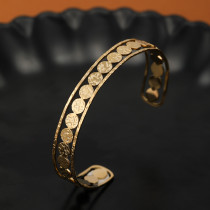 El brazalete de acero inoxidable en forma de C de moda ahueca las pulseras de acero inoxidable