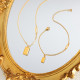 Collar de tobillera chapado en oro de 18 quilates con revestimiento de acero de titanio cuadrado de estilo simple