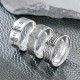Anillos redondos retro de acero de titanio a granel