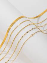 Collar chapado en plata chapado en oro de 18 quilates de cobre y acero inoxidable de color sólido de estilo simple