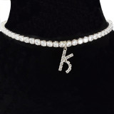 Collar De Diamantes De Imitación Con Incrustaciones De Cobre En Forma De Corazón De Moda 1 Pieza