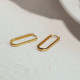 1 par de aretes de cobre cuadrados de estilo simple
