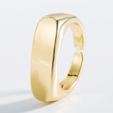Anillo de circón con microincrustaciones de cobre con forma de labio y ojo del diablo a la moda