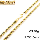 Collar chapado en oro de titanio y acero inoxidable de color sólido estilo simple informal